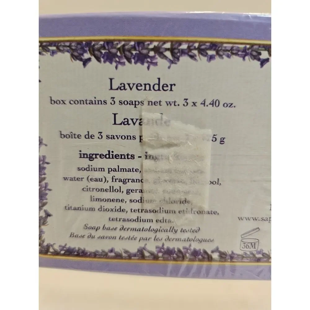 Saponificio Artigianale Fiorentino Lavender Scented Soaps Italy Sealed 3 x4.4 Oz